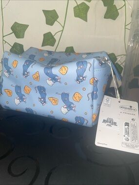 Primark Disney Ratatouille Remy Cosmetic Pouch - Blue with Yellow Cheese Print